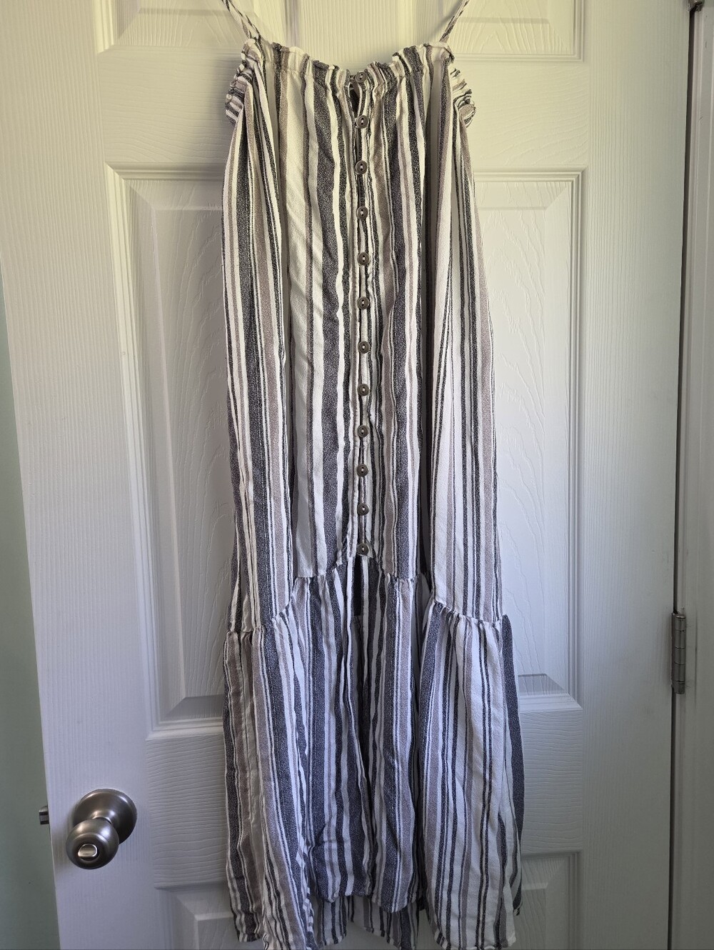 Saltwater Luxe Striped Button Up Maxi Dress XS